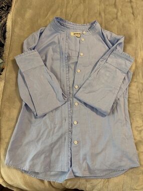 Boden Light Blue Button-Front Top